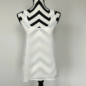 Style Loft White Tank Sz S
